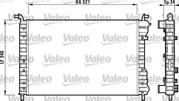 46417050 Fiat/Alfa/Lancia radiador de esfriamento de motor