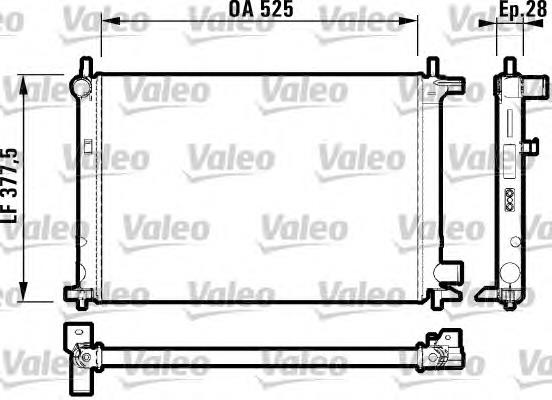 732003 VALEO radiador de esfriamento de motor