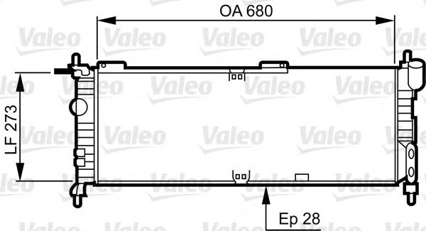 732032 VALEO radiador de esfriamento de motor