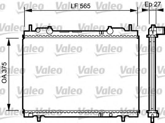 731973 VALEO radiador de esfriamento de motor