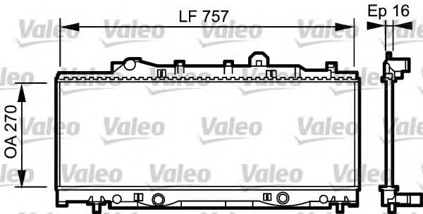 Radiador de esfriamento de motor 731976 VALEO