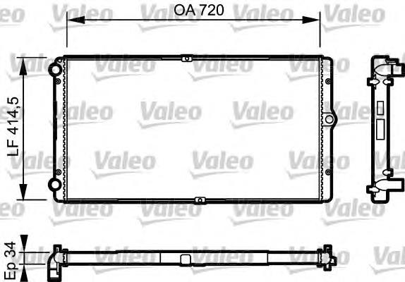 732177 VALEO radiador de esfriamento de motor