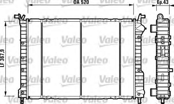 Radiador de esfriamento de motor 732147 VALEO