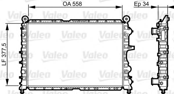 Radiador de esfriamento de motor 731592 VALEO