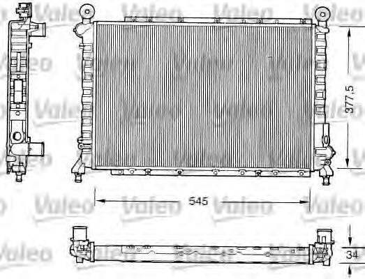 731559 VALEO radiador de esfriamento de motor