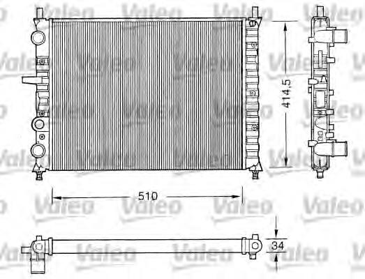 731303 VALEO radiador de esfriamento de motor