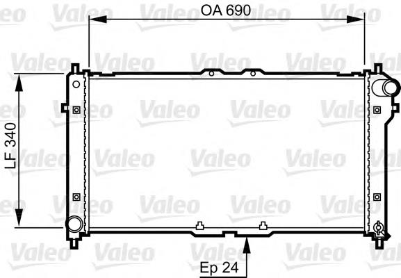 731466 VALEO radiador de esfriamento de motor