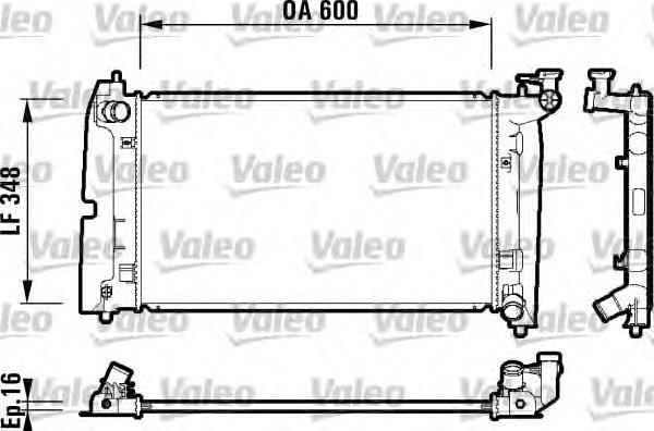 734199 VALEO radiador de esfriamento de motor