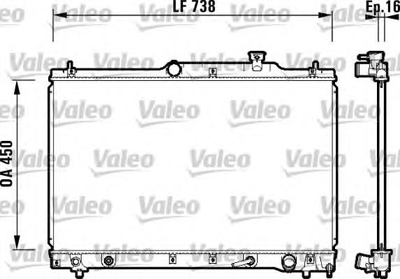 734201 VALEO radiador de esfriamento de motor