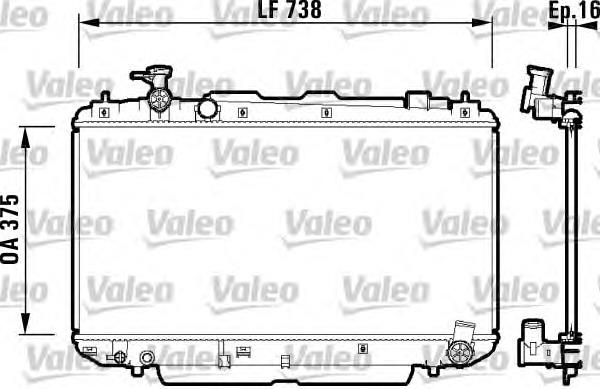 734182 VALEO radiador de esfriamento de motor