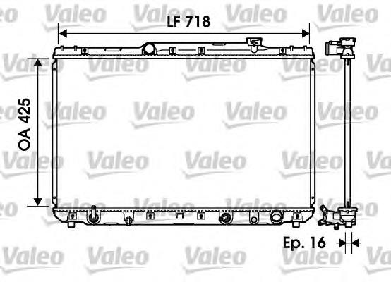 734193 VALEO radiador de esfriamento de motor