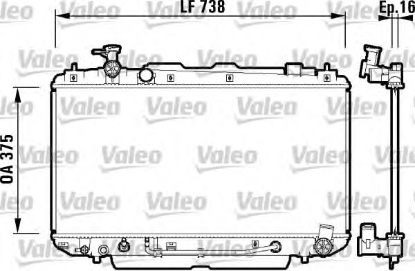 734183 VALEO radiador de esfriamento de motor