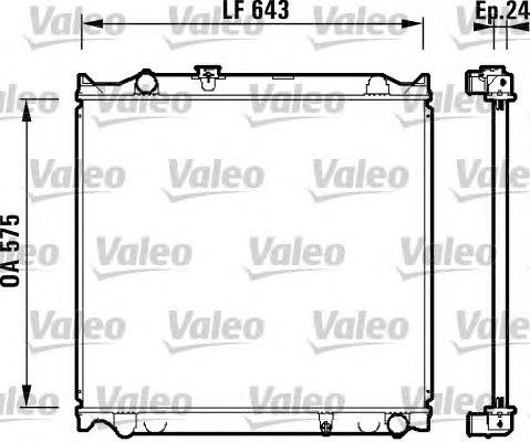 734205 VALEO radiador de esfriamento de motor