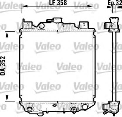 734203 VALEO radiador de esfriamento de motor