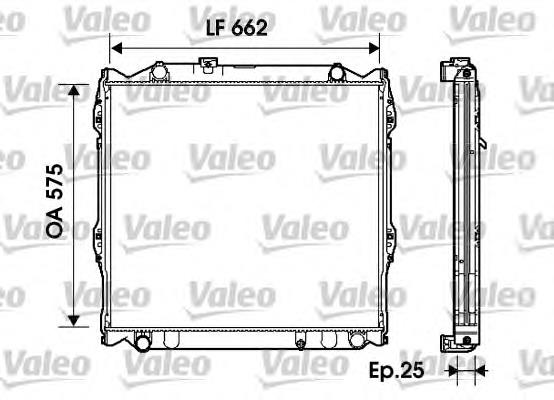 734204 VALEO radiador de esfriamento de motor