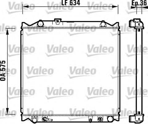 734206 VALEO radiador de esfriamento de motor