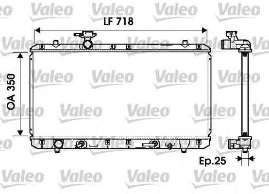 734165 VALEO radiador de esfriamento de motor