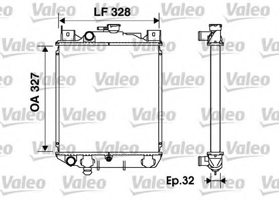 734166 VALEO radiador de esfriamento de motor