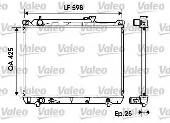 734161 VALEO radiador de esfriamento de motor