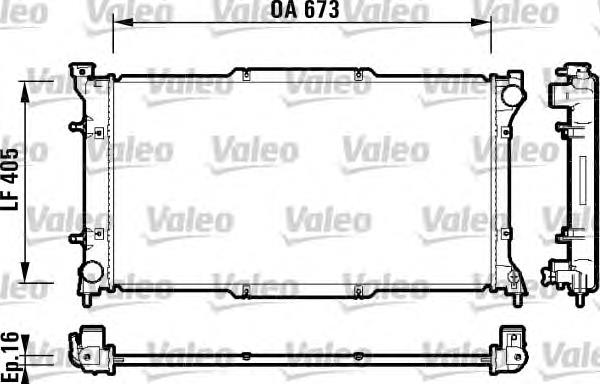 734158 VALEO radiador de esfriamento de motor