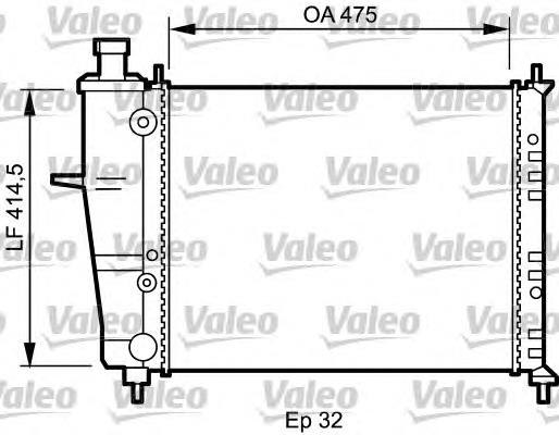 734239 VALEO radiador de esfriamento de motor