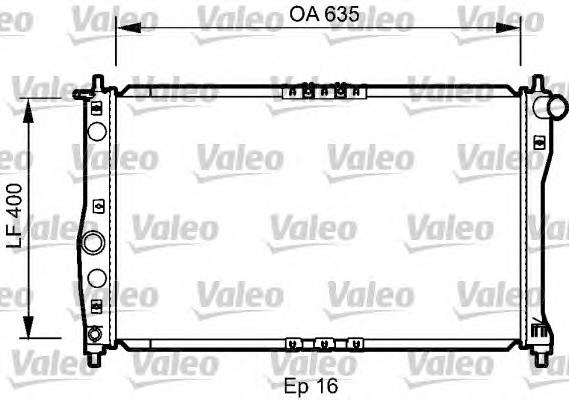 734248 VALEO radiador de esfriamento de motor