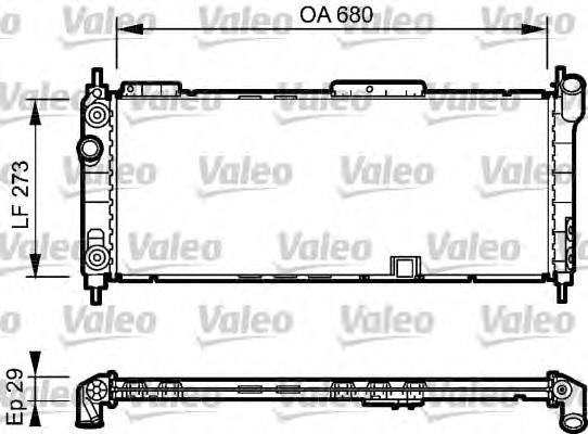 734271 VALEO radiador de esfriamento de motor