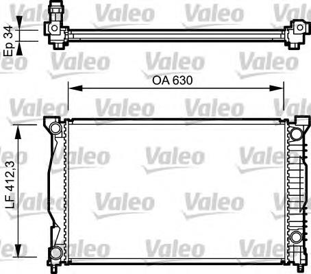 734269 VALEO radiador de esfriamento de motor