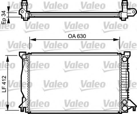 734270 VALEO radiador de esfriamento de motor