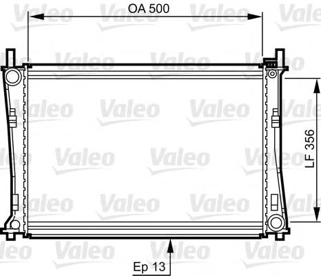 734273 VALEO radiador de esfriamento de motor