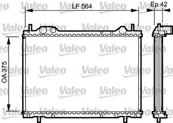 734220 VALEO radiador de esfriamento de motor