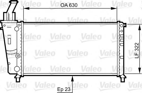 Radiador de esfriamento de motor 734221 VALEO