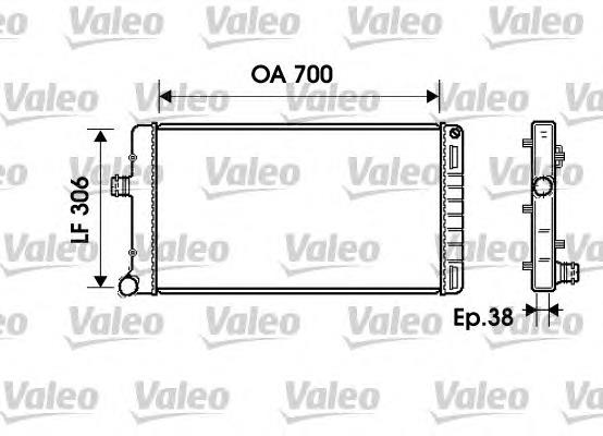 734224 VALEO radiador de esfriamento de motor