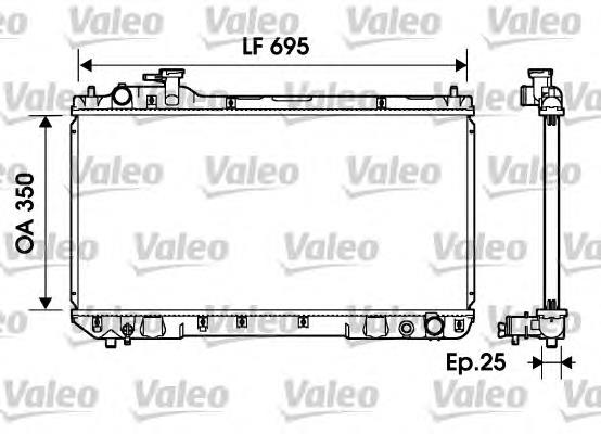 Radiador de esfriamento de motor 734216 VALEO