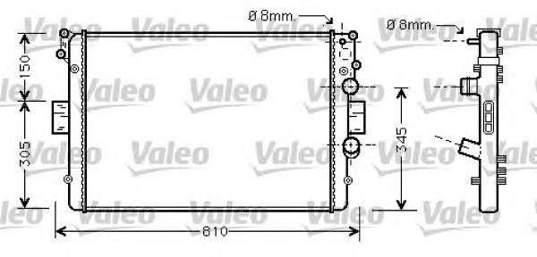 Radiador de esfriamento de motor 734234 VALEO