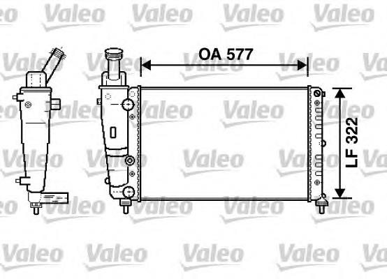 Radiador de esfriamento de motor 734236 VALEO