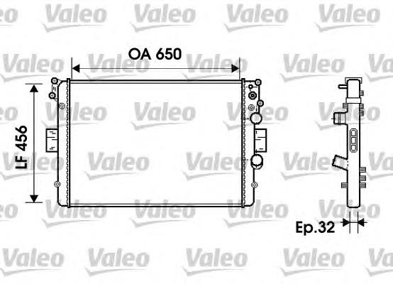 734231 VALEO radiador de esfriamento de motor