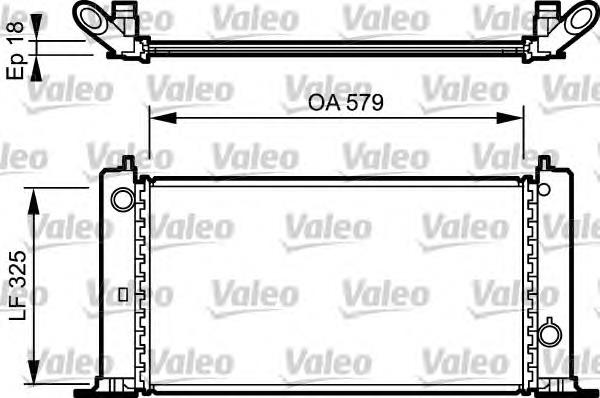 734228 VALEO radiador de esfriamento de motor