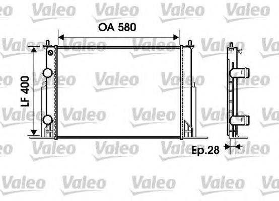 734229 VALEO radiador de esfriamento de motor