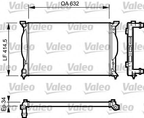 732963 VALEO radiador de esfriamento de motor