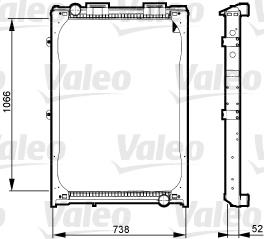 732972 VALEO radiador de esfriamento de motor