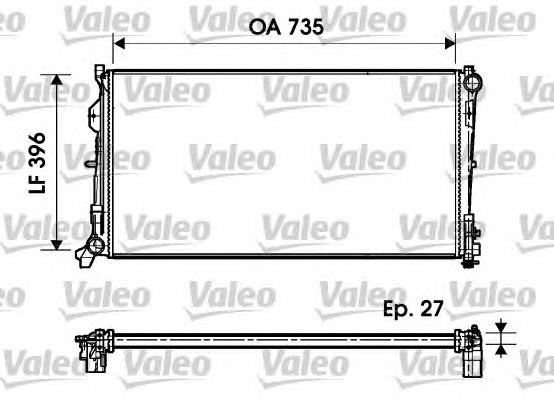 732956 VALEO radiador de esfriamento de motor