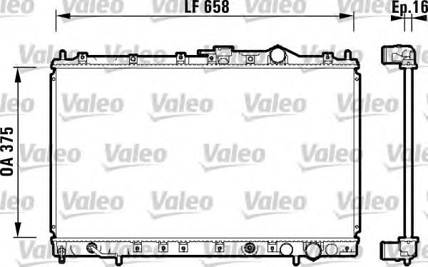 Radiador de esfriamento de motor 734138 VALEO