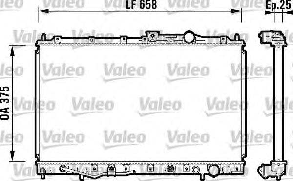 734132 VALEO radiador de esfriamento de motor