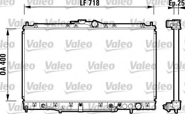 Radiador de esfriamento de motor 734131 VALEO