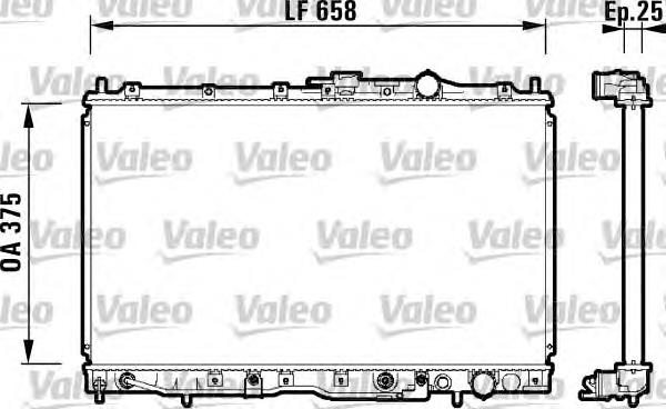 Radiador de esfriamento de motor 734135 VALEO