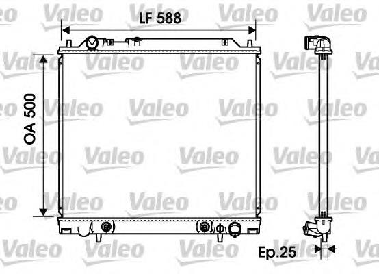 Radiador de esfriamento de motor 734145 VALEO