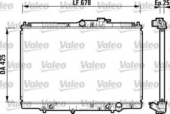 734112 VALEO radiador de esfriamento de motor