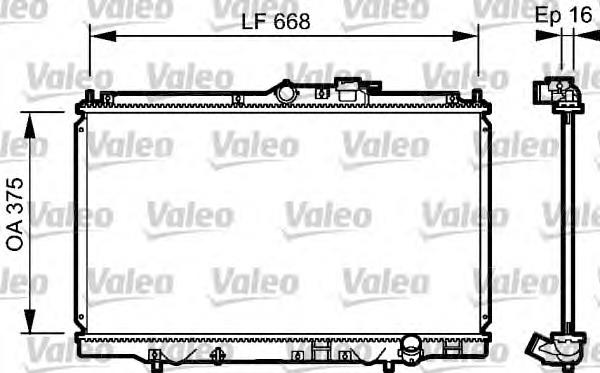 Radiador de esfriamento de motor 734114 VALEO