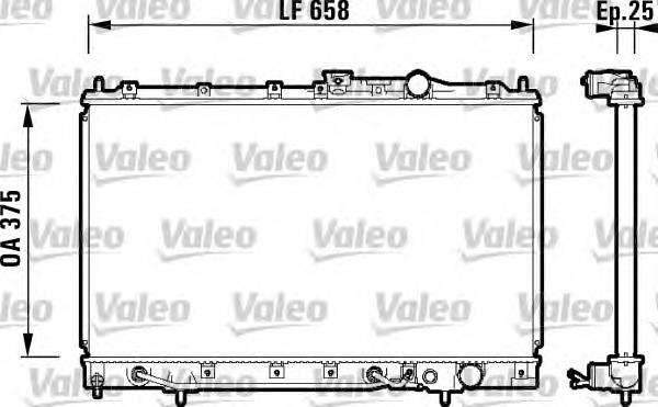 Radiador de esfriamento de motor 734127 VALEO